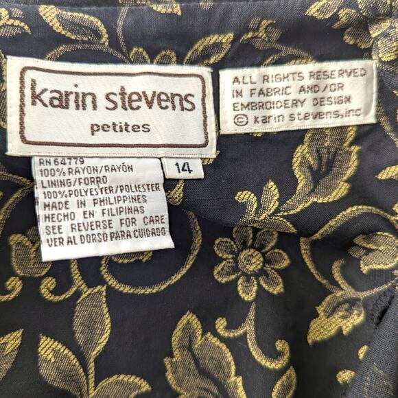 Moody Cottagegoth Jacket Dress ~ Gold Scrollwork & Velvet Trim - Picture 6 of 14